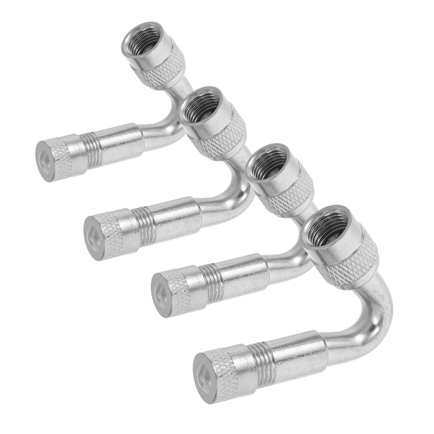 HANABASS 4pcs Valve Extension Adapter Metal Valve Stem Extenders for Cars Motorcycles and Bicycles Easy Installation Enhanced Performance Compatibility