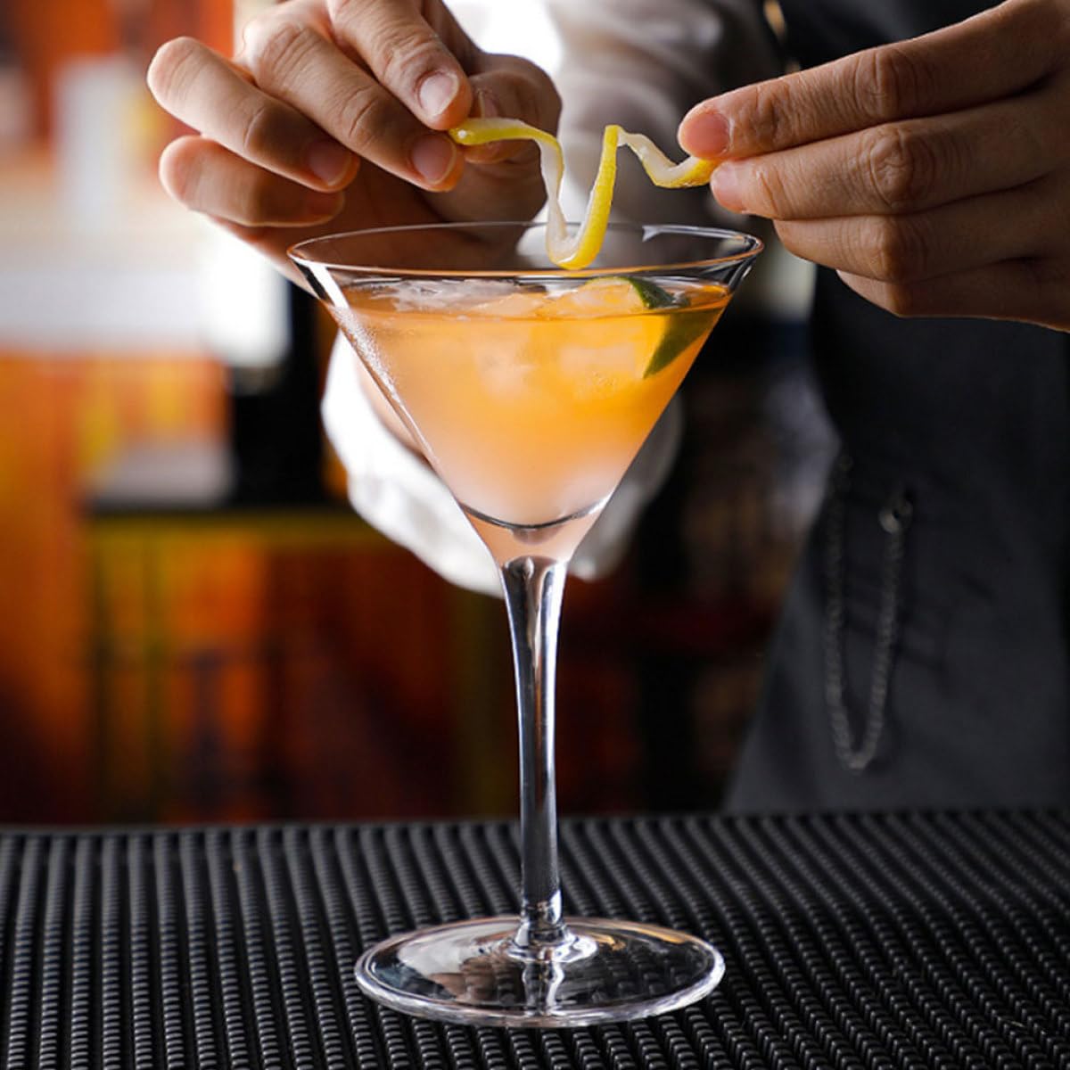 Kichvoe 2 Stück Bicchieri da Cocktail Martini in Vetro Trasparente | Calici da Bere Gambe Lunghe, Coppette per Bar e Bevande Rosse, Adatti per Serate e Degustazioni