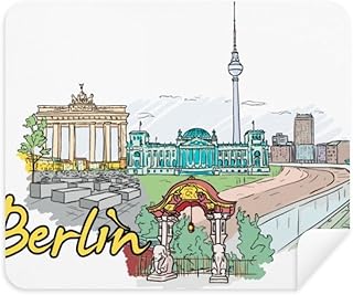 Germany Berlin Landmark Architecture Cleaning Cloth Screen Cleaner 2pcs Suede Fabric