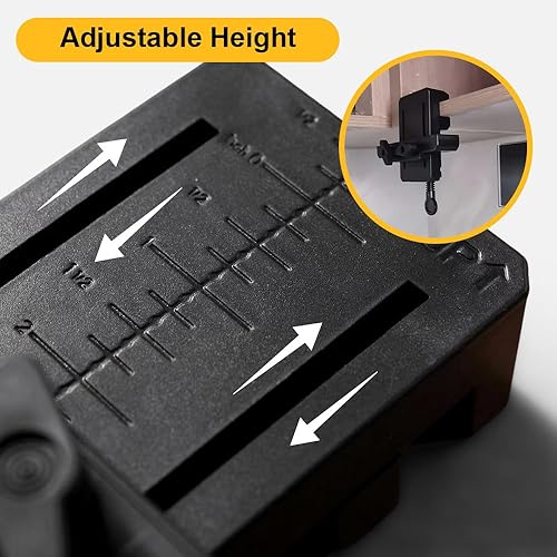 Miniatura 7 de Posicionador de instalación ajustable para puerta de gabinete, herramienta de plantilla de taladro para montaje en puerta de gabinete 2024, guía de