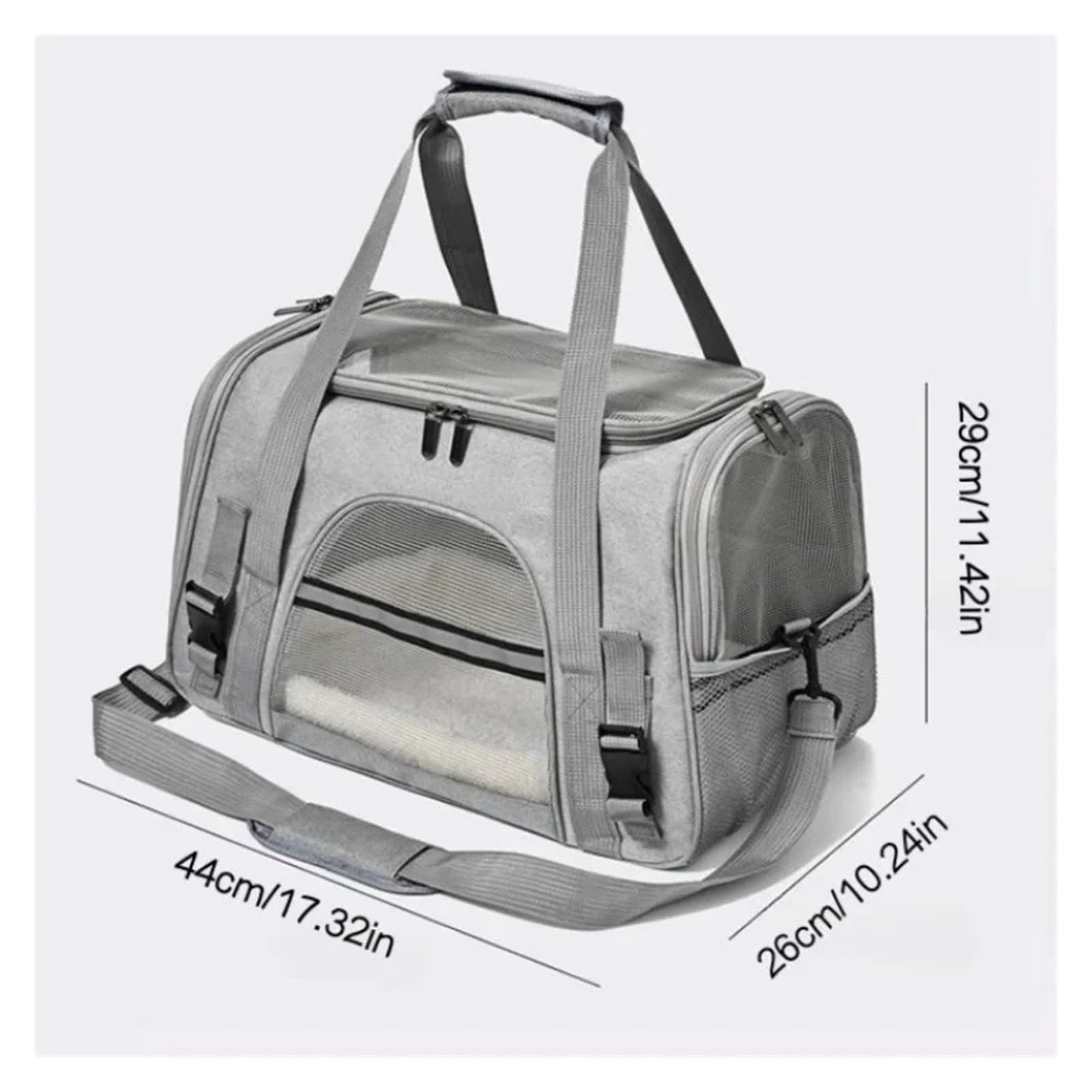 Compatible con Mochila for Mascotas, Bolso de Hombro Plegable y Transpirable portátil, Bolsas Transporte for Perros, Viaje saliente(A)