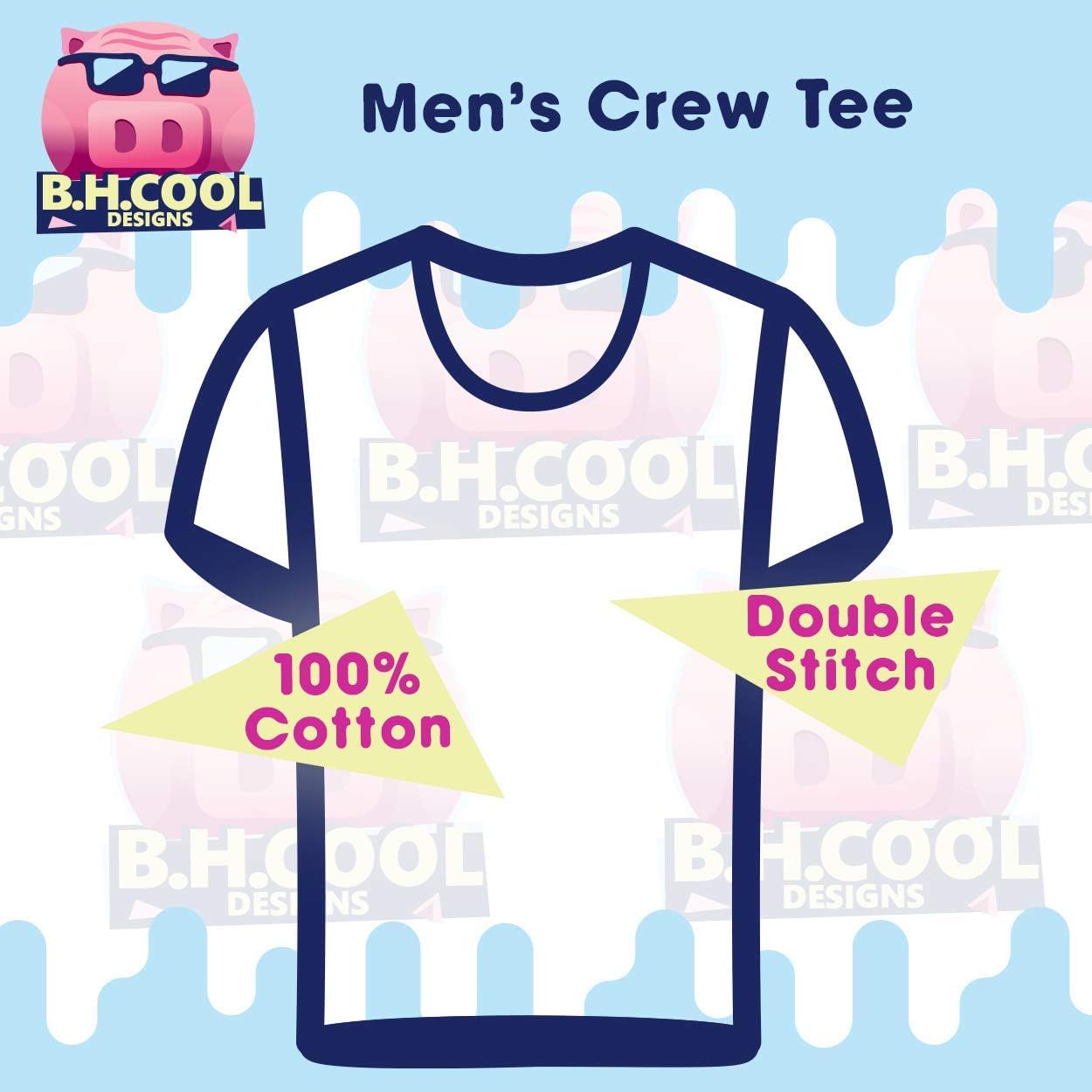 Diagram of a t-shirt highlighting '100% Cotton' and 'Double Stitch'.