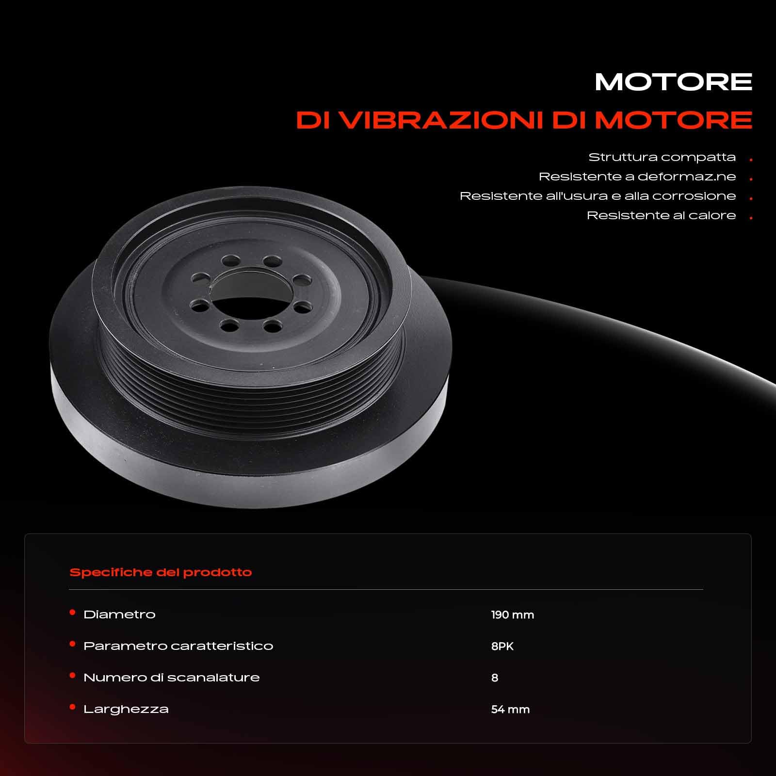 Frankberg Set di pulegge albero motore con smorzatore di vibrazioni | Compatibile con: Serie 5 F10, 4 Cabriolet F33 F83, Serie 6 Coupé F13, X6 E71 E72, X5 F15 F85, 4 Gran Coupé F36