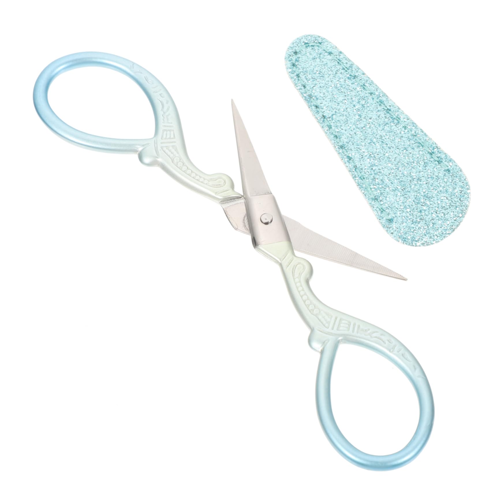 SHINEOFI 4pezzi Cesoie Per Ricamo Ergonomiche Con Protezione Glitterata Strumento Affilato Per Cucito e Artigianato Uso Per Tessuti e Lavori Manuali