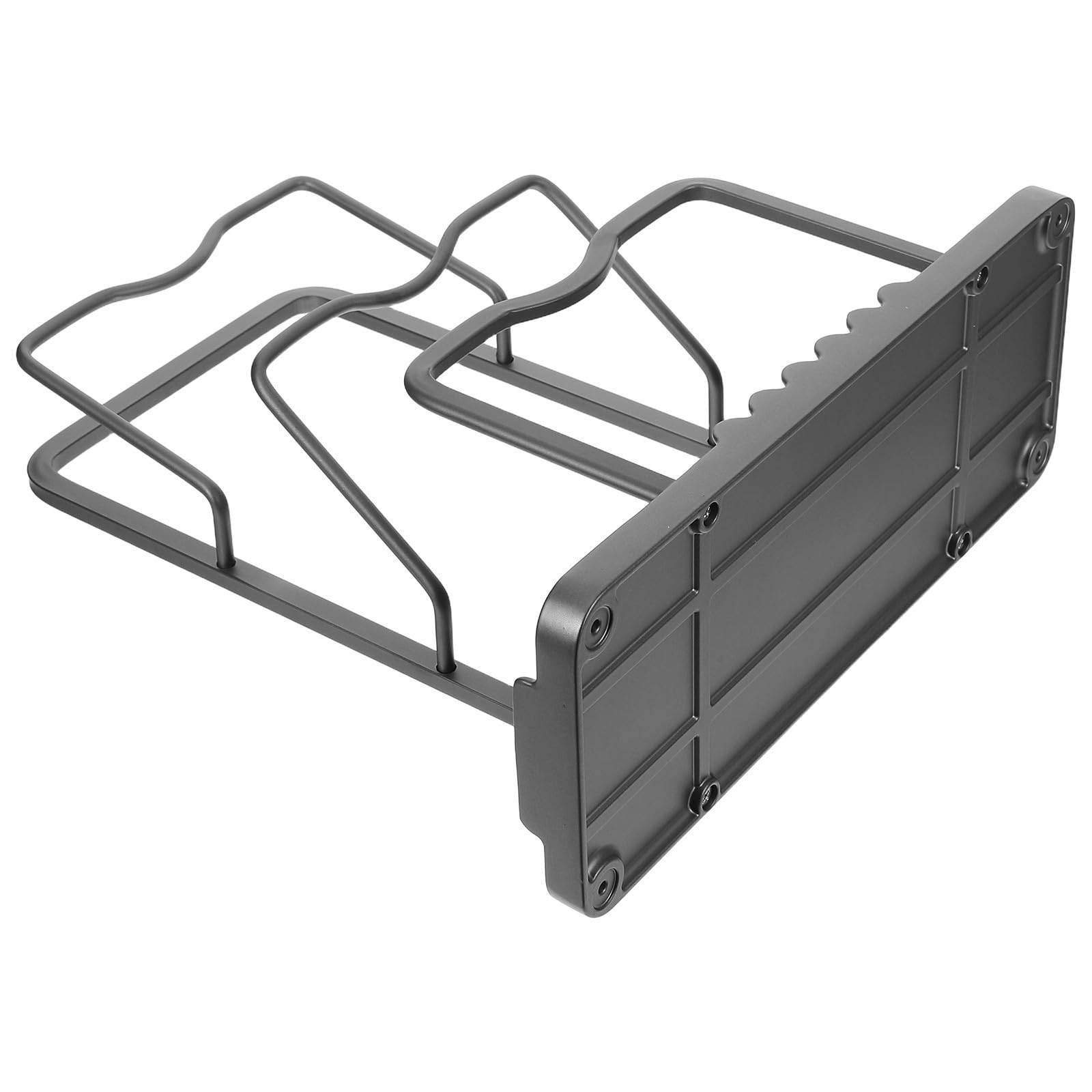 MAGICLULU Topfdeckelhalter 3-stöckig mit Abtropfschale, Küchenregal Grau