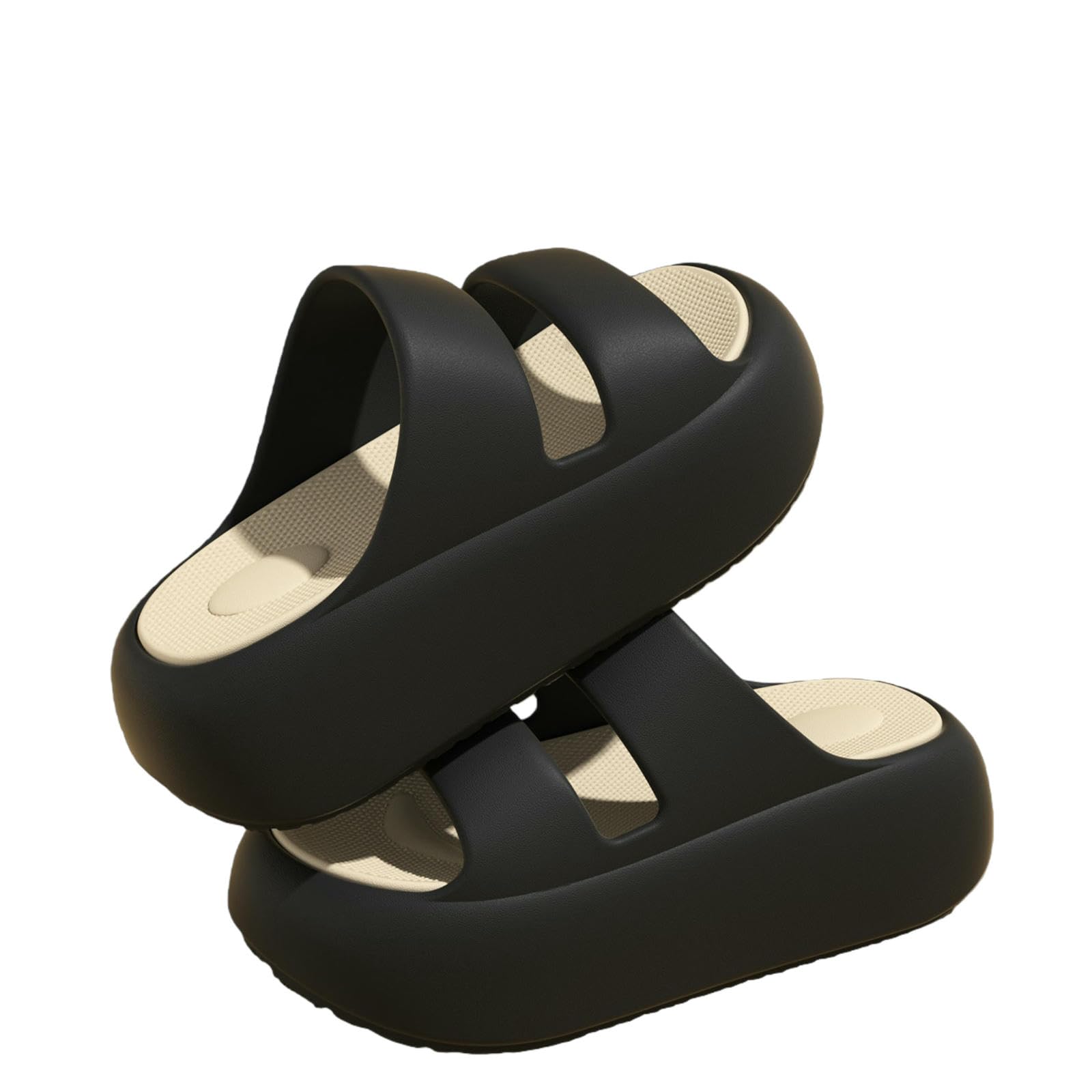 Gyios Summer Slippers Slide Sandals For Women Indoor Outdoor, House Woman, Non Slip Shower Slides-black-35-36
