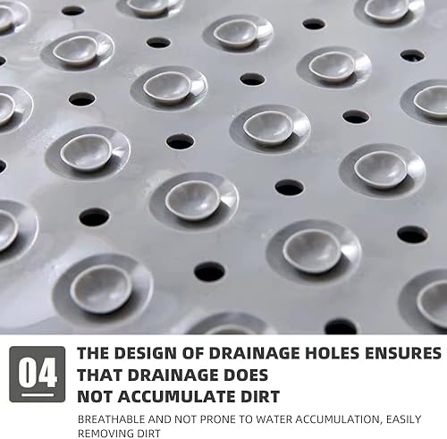 Miniatura 7 de ZHICHENG Alfombra de baño  Alfombra de ducha antideslizante  Alfombra antideslizante para bañera  Alfombra larga de 31.88 x 15.74 pulgadas para