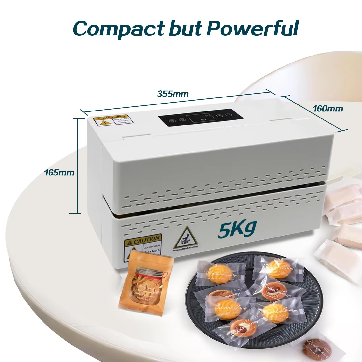 Sigillatrice a caldo da 200 W, per plastica, robusta sigillatrice orizzontale per sacchetti.