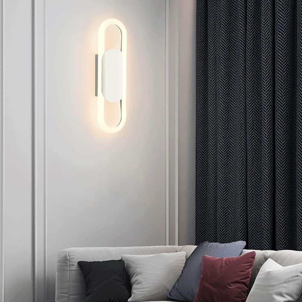 Applique De Chevet, Applique Murale En Métal Avec Abat-Jour En Acrylique, Applique Murale Led Moderne - 11 W, Appliques Murales D'Éclairage Décoratif Pour Cage D'Escalier, Appliques Murales Si