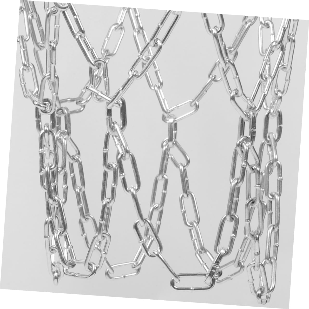 MUSISALY Heavy Duty Metal Basketball Net Replacement Durable Chain Sports Net for Outdoor Use Easy Installation Fits Standard Hoops for Indoor and Outdoor Courts