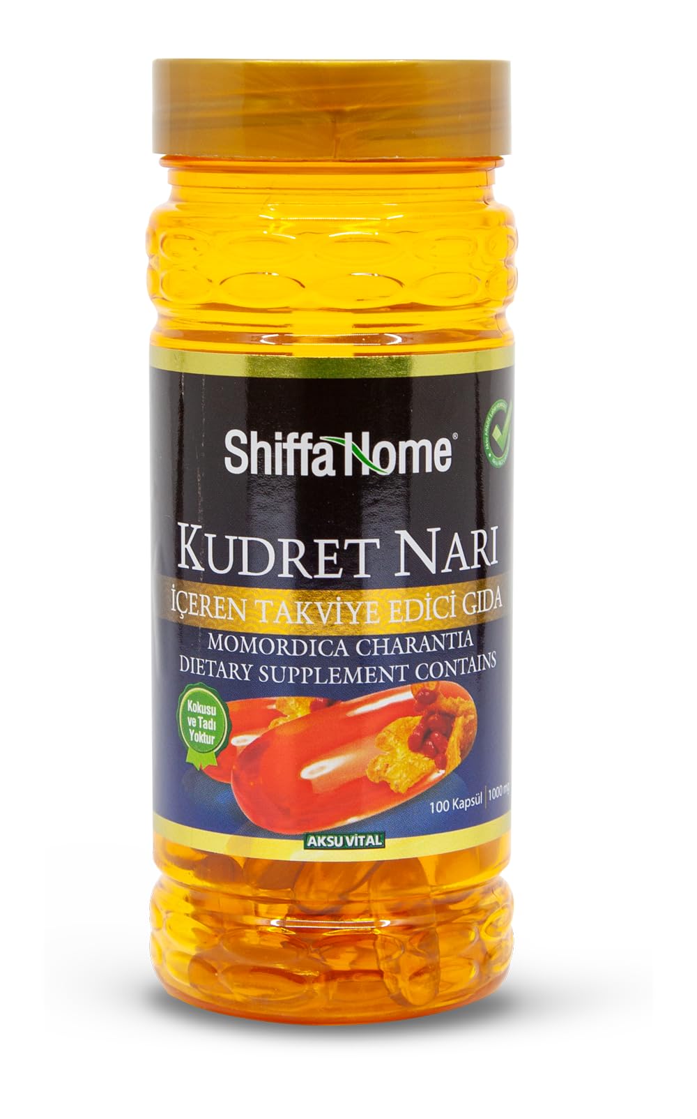 Shiffa Home Kudret Narı 100X1000 Mg Softjel | Zeytinyağlı Kudret Narı Takviyesi, Yüksek C Vitamini ve Mineral İçeriği | Helal Sertifikalı Sığır Jelatini, ISO 22000 Kalite Standartları