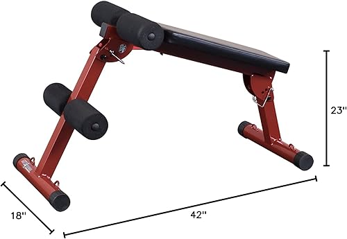 Miniatura 9 de Body-Solid Best Fitness Ab Board (BFAB10B), paquete de 6 equipos de ejercicio para entrenamiento de fuerza, gimnasio en casa, banco de entrenamiento