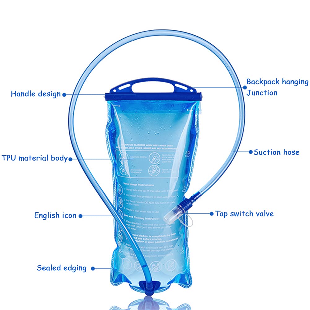 Poche à Eau AONIJIE 2L TPU - Sans BPA - Pliable - Tuyau Isolé - Pour Sport Outdoor