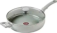 Frigideira Funda 30cm Tefal Refresh Ceramic Cinza Perfeita Para Receitas de Alta Capacidade com Revestimento Cerâmico, Thermo-Sinal®, Alça lateral e Alta Espessura