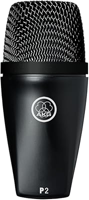 AKG P2 High-Performance Dynamic Bass Microphone,Black