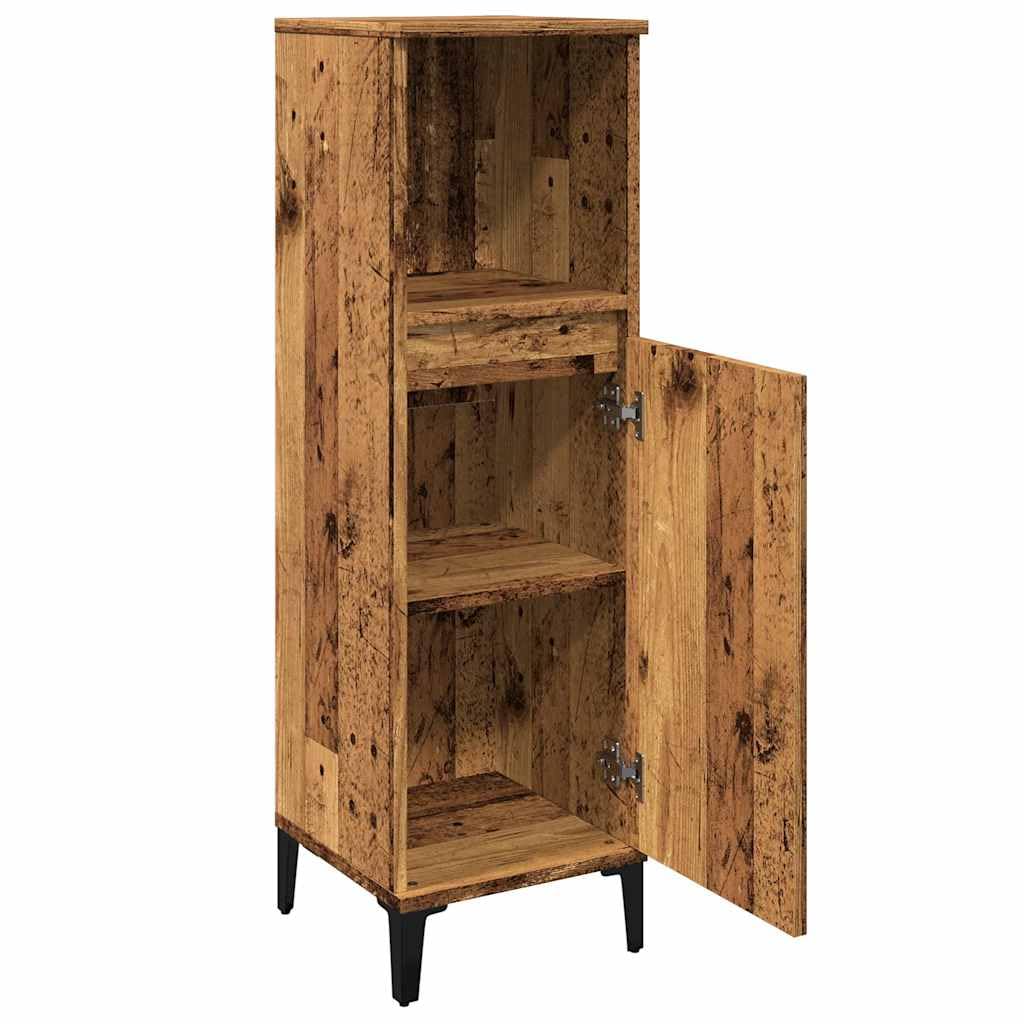 Mueble de baño de madera de 30 x 30 x 100 cm, ahorra espacio, para cuarto de baño, material Truciolato, pequeño, 857111