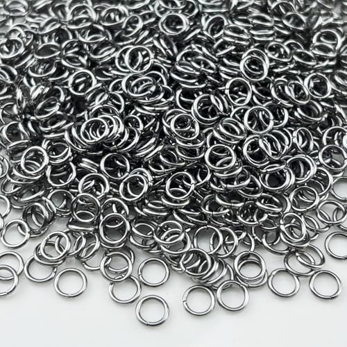 1000pcs 5mm Stainless Steel Jump Rings Connector Rings for DIY Craft Jewelry Making Necklaces Bracelet Earrings Keychains
