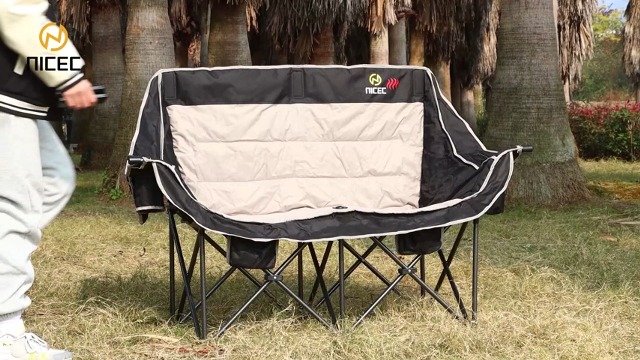 Silla de Camping Doble Calefactable Nice C NC-POWERBANK Negro y Gris miniatura 7