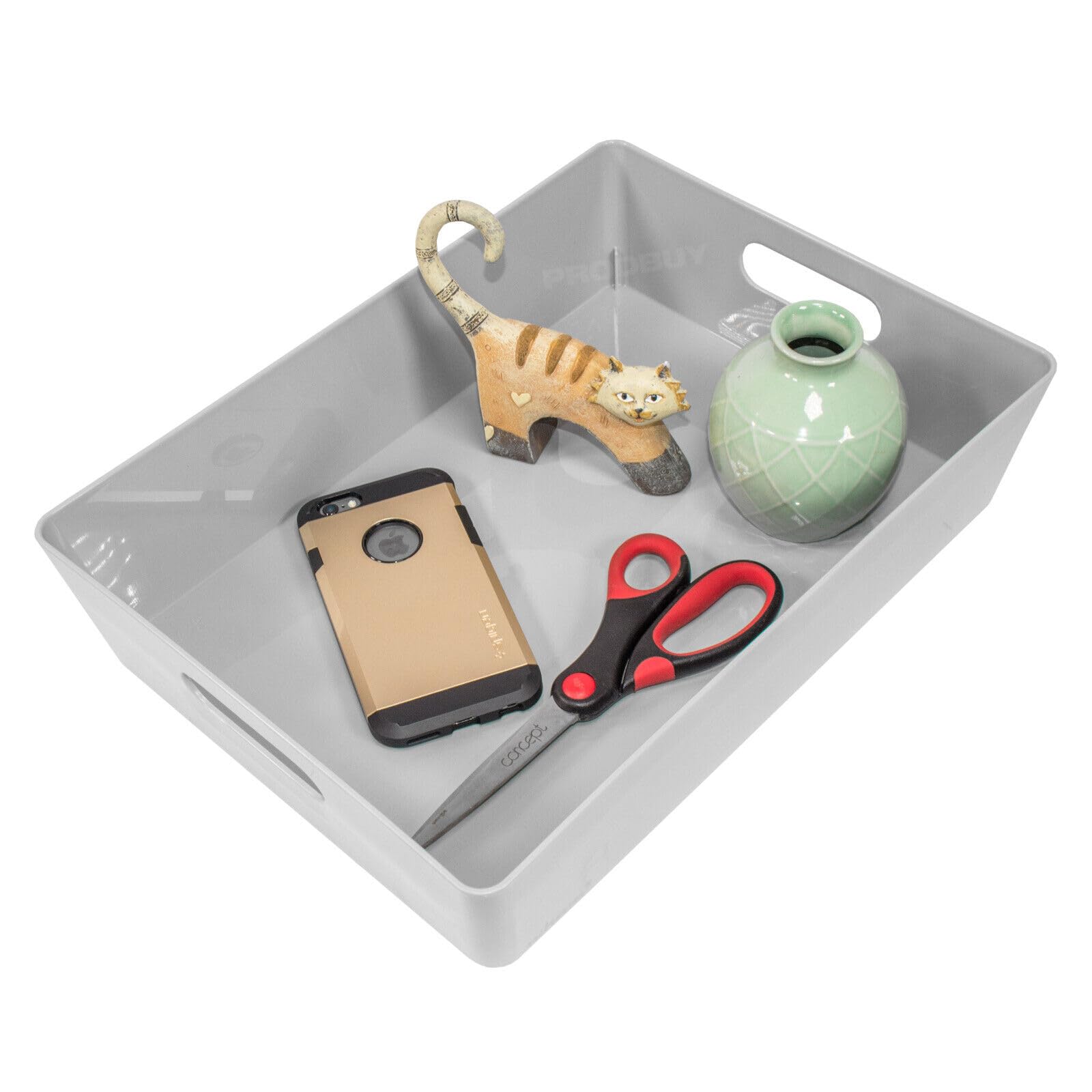 Darthome Grey 35Cm A4 Letter Tray Desk Storage Basket Organiser Drawer Cupboard Tidy Office (Grey)