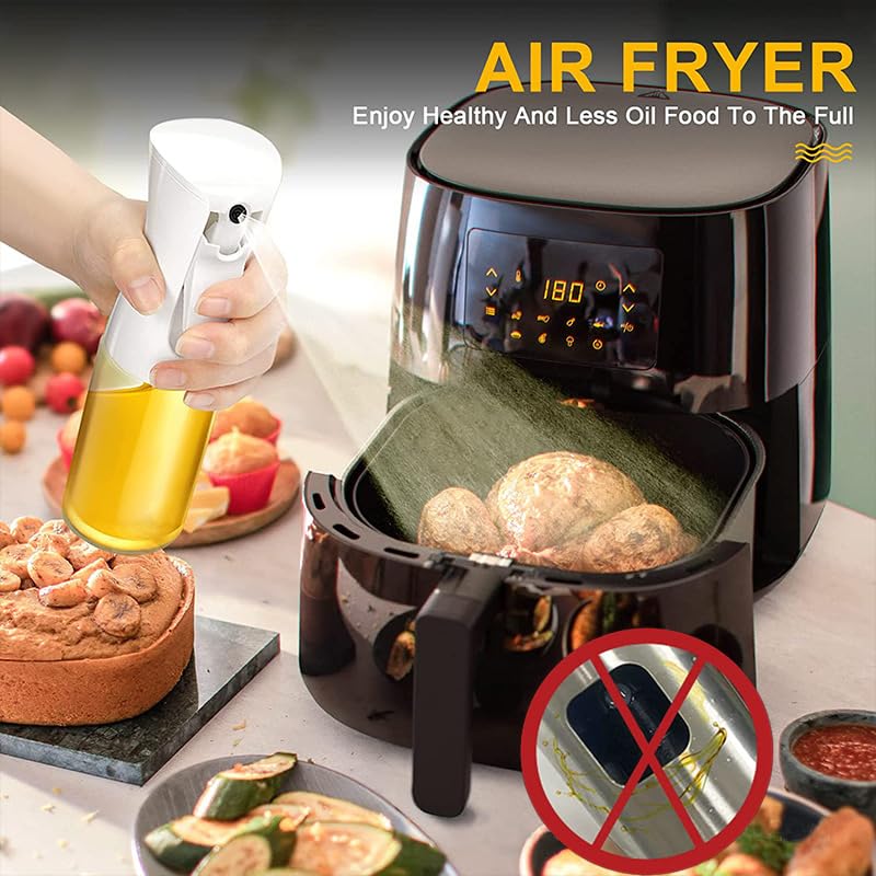 Spruzzatore Per Olio In Vetro 2 Pezzi - Per Friggitrice Ad Aria, Cucina Sana E Senza Sprechi - Foto 5