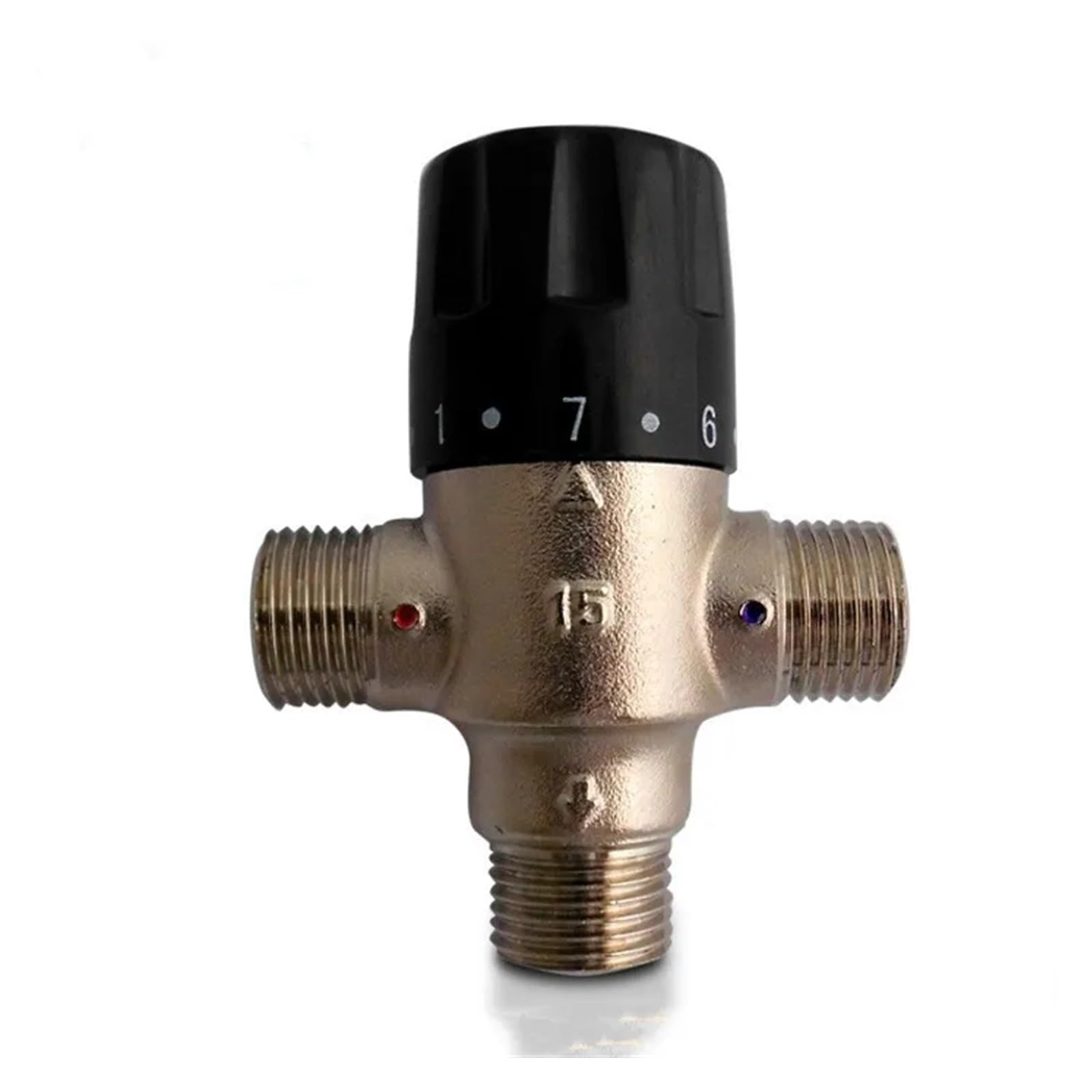 KKCZOFMJ Brass 1/2" DN15 pipe thermostatic mixer valve Water Temperature Control