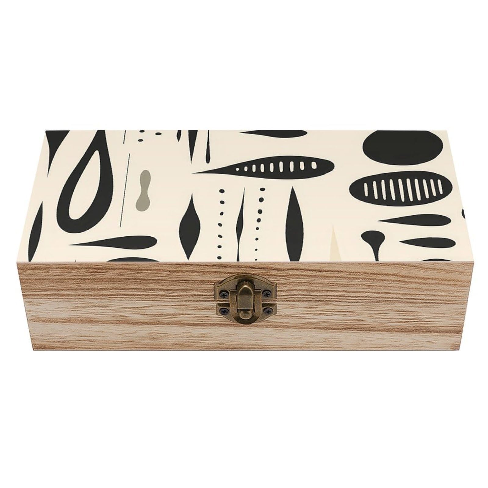 HLBSDM Modern Abstract Painting Retro Wooden Storage Box Jewelry Art Gift Boxs Decorative Keepsake Boxes