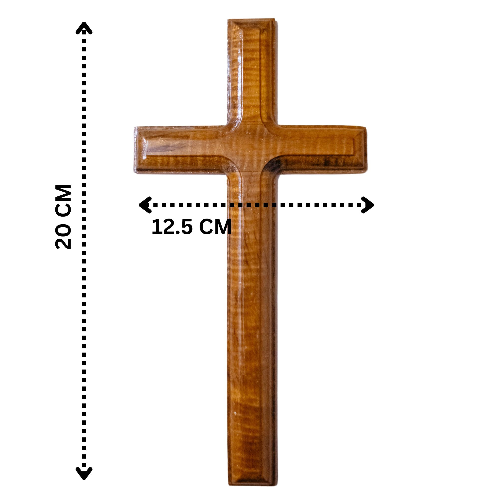 Cross wood,Teak Wood, Wooden for wall hanging, prayer or holy home, Cross for Main Door Entrance,20 cm 3
