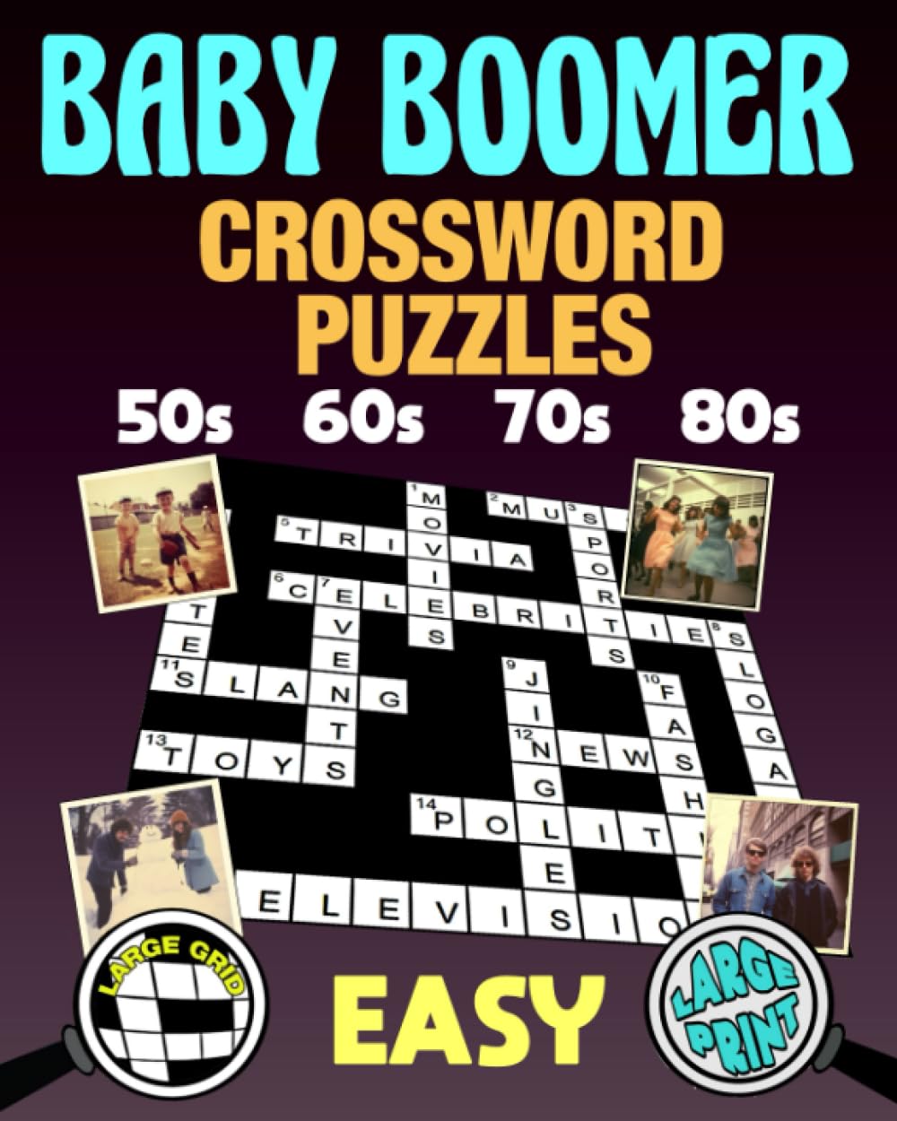 Baby Boomer Crossword Puzzles Easy Easy to See with Large