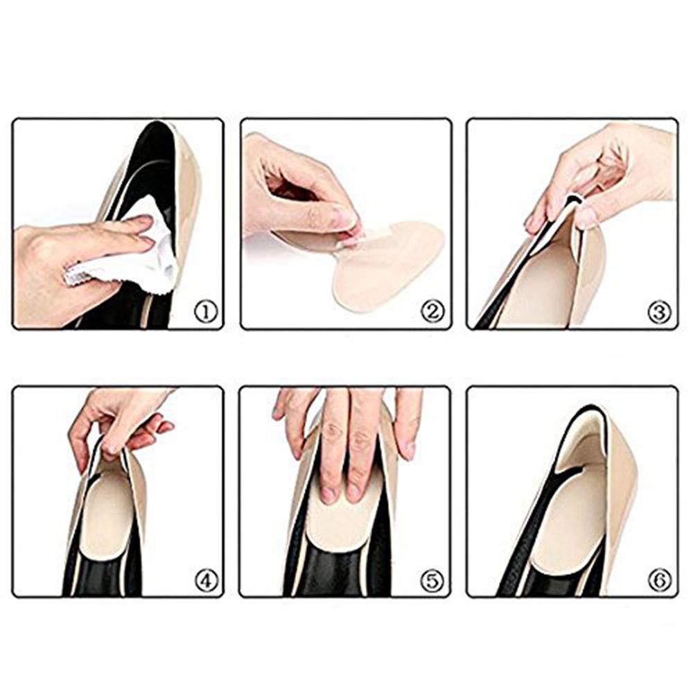 PedimendTM, soletta per scarpe in tessuto adesivo resistente e silicone per tallone alto
