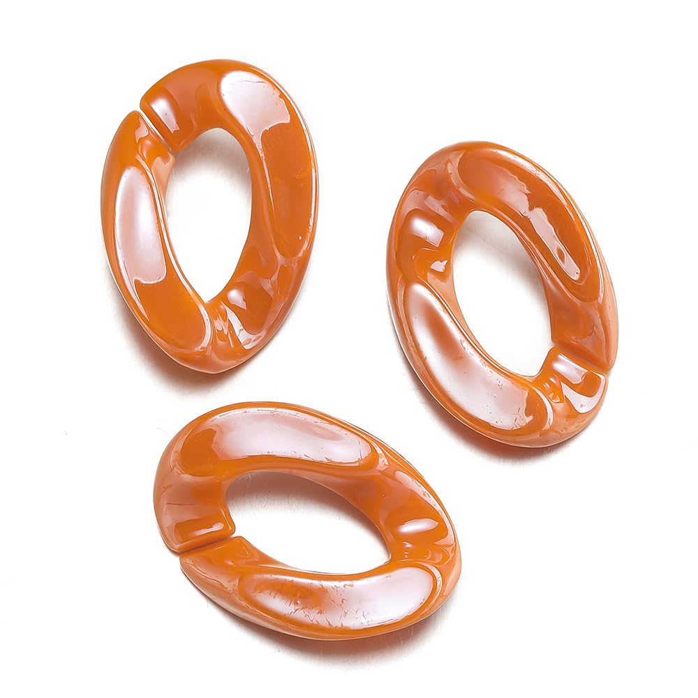 XJHHS 20 pcs 29 * 20cm UV Color Large Acrylic Chain Links Rings Quick Link Connectors Acrylic Linking Rings For Jewelry Chains Making