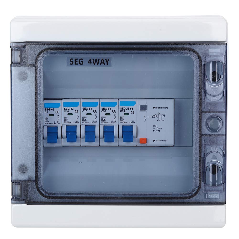 Buy 4 Way Mini Consumer Unit Circuit Breaker Panel, IP65 Protection