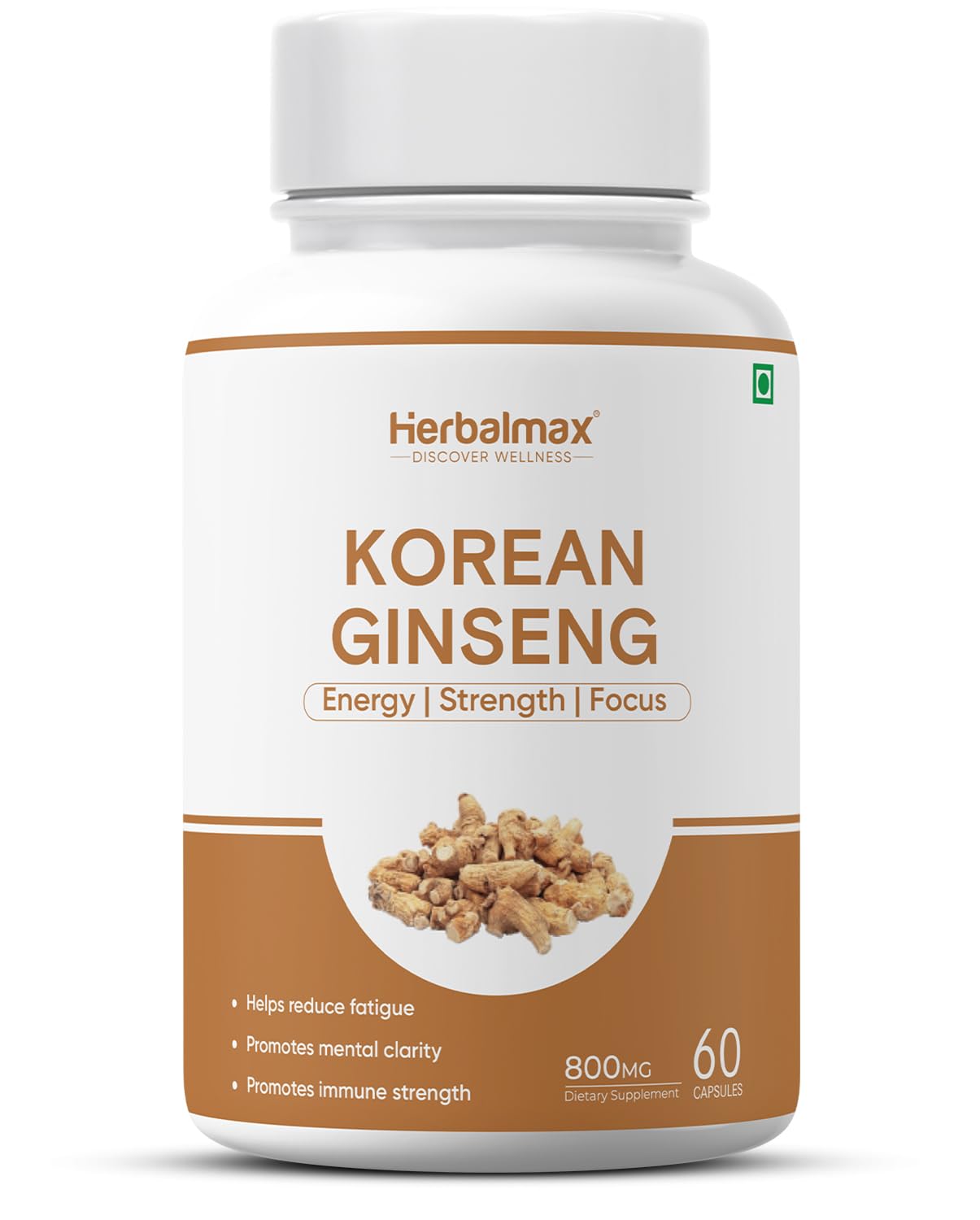 - Korean Ginseng Capsules – 60 Veg Capsules | Boosts Immunity, Stamina & Energy | Natural Stress Support | Ayurvedic Supplement for Men & Women