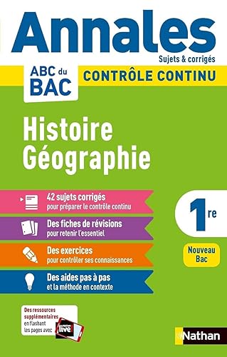 Annales ABC du BAC 2024 - Histoire-Géographie 1re - Sujets et corrigés - Enseignement commun première - Contrôle continu Nouveau Bac (9)