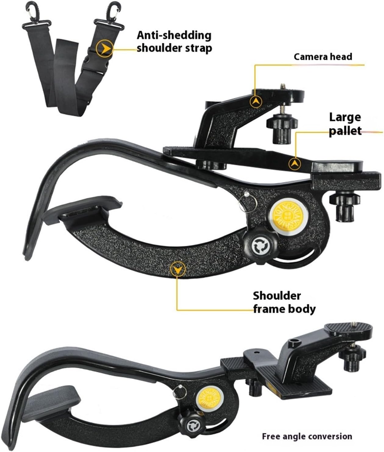 Camera Stabilizer Shoulder Pad Easy Installation 6KG Load Capacity for Video Camcorder DLSR Stabilizer Accessory