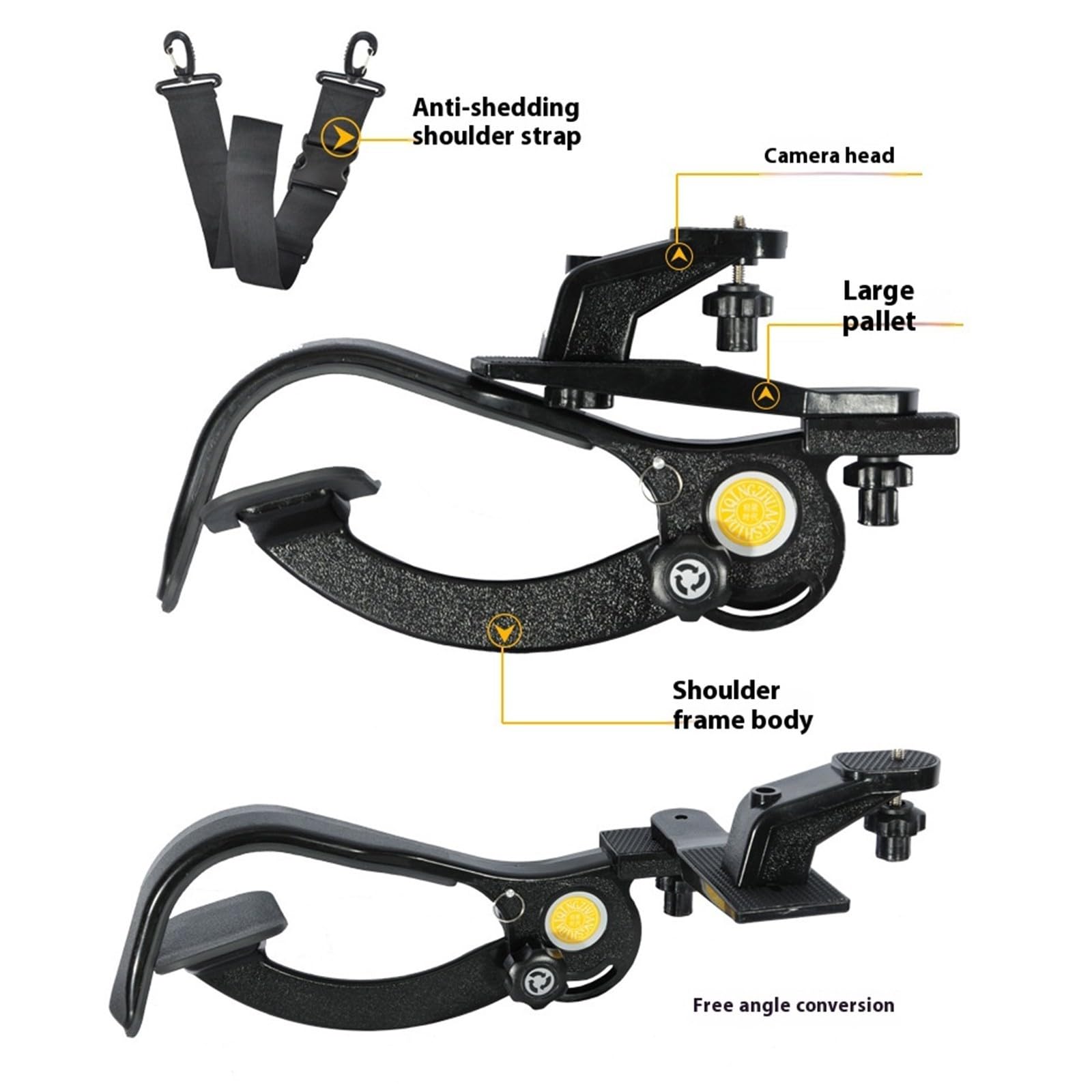 Stabilizzatore per spalla per fotocamera, stabilizzatore fotografico per fotocamere, videocamere, può contenere a 6 kg, Smiple da installare per fotografi, stabilizzatore per fotocamera,