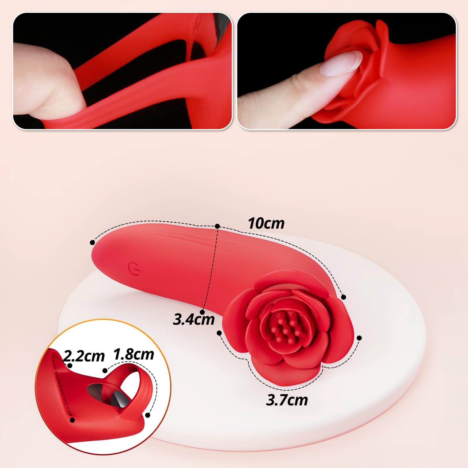 Vibratore Clitoride Sexytoysys Coppia - Vibrator da Dito Stimolatore Clitoride e Capezzoli, Vibratore Piccolo con 10 Modalità Vibrazione, Toys Sessuali per Donna Uomini Coppie