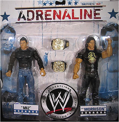 MIZ & JOHN MORRISON ADRENALINE 32 WWE JAKKS ACTION FIGURE TOY 2 PACK