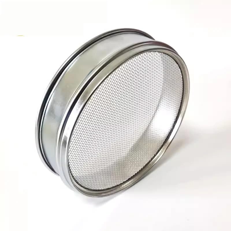 Tamis d'essai standard de laboratoire 304 SUS, cadre chromé, maille filtrante, tamis d'inspection d'échantillonnage conforme à la pharmacopée, diamètre 20 cm, 80-500 mesh(Lid and Bottom)