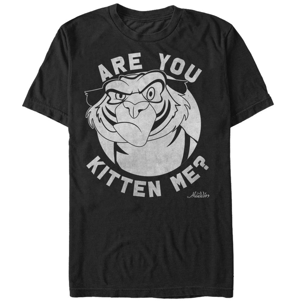 Disney Men's Aladdin Angry Rajah are You Kitten Me Graphic T-Shirt