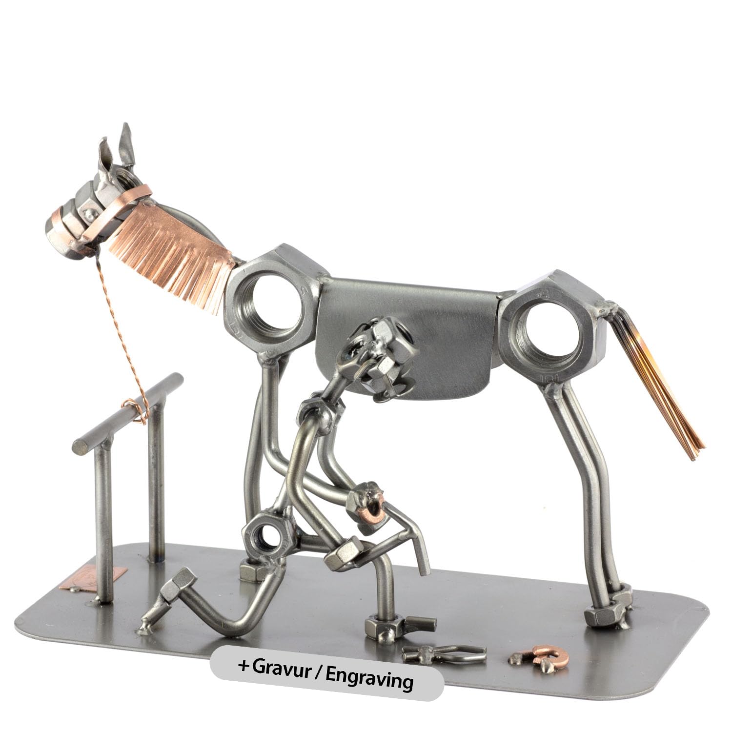 Figurine en métal Maréchal-Ferrant décorative Steelman24 de collection