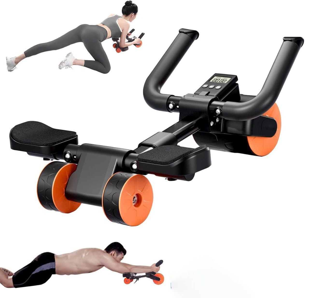 GT-REX Ab Roller ab Wheel Roller with Elbow Support Adjustable Automatic Rebound Abdominal Wheel Roller for Core Work Out Fitness-image-30