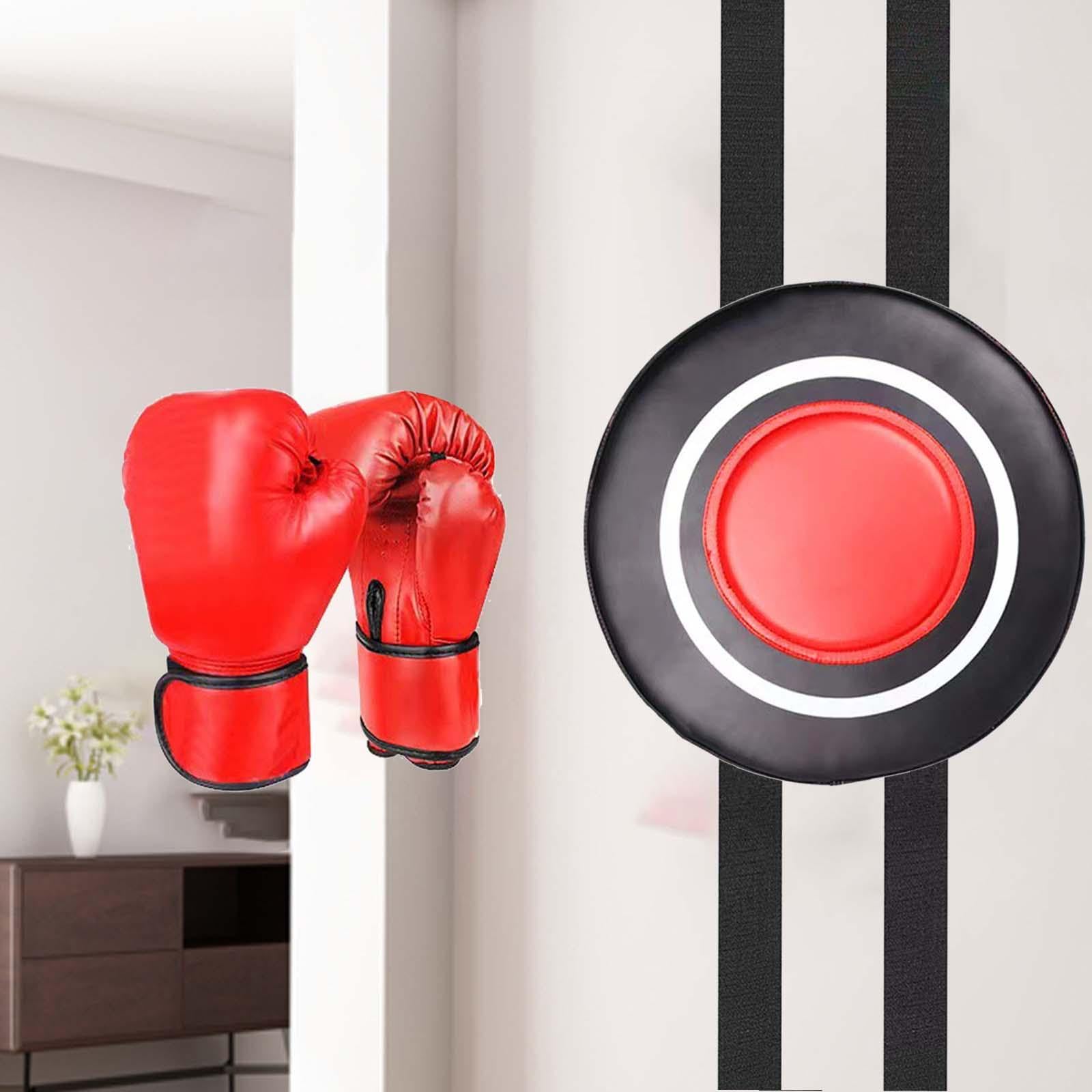 Tapis De Frappe Mural Baoblaze 40x40cm - Sac De Boxe Cuir PU Pour Maison Avec Gants