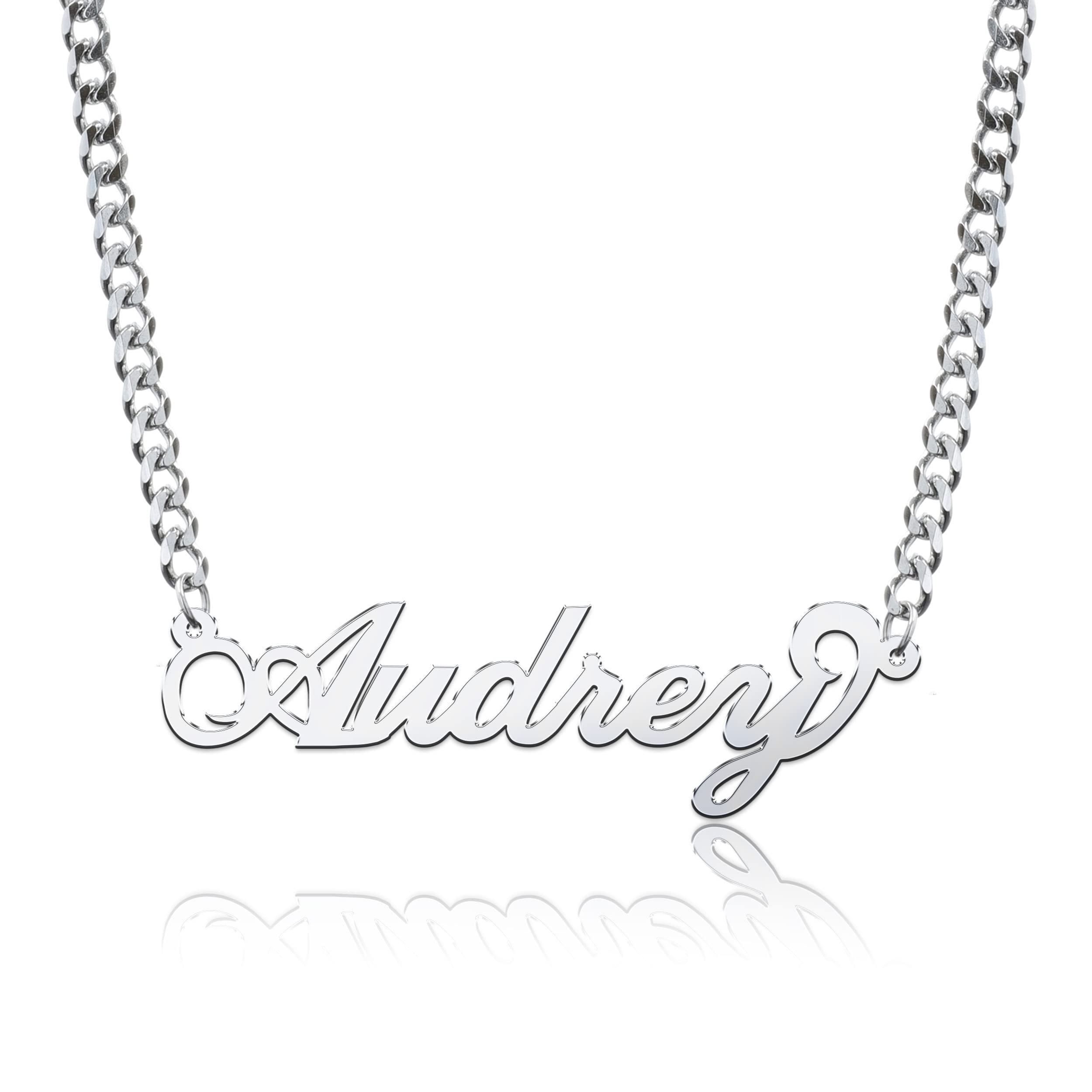 Custom Name Necklace Customizable Name Necklace for Women Name Plate Necklaces with Names