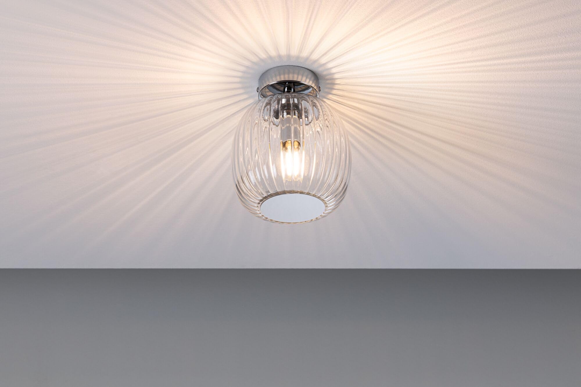Paulmann 71141 Selection Bathroom Deckenleuchte Ruya IP44 E14 230V max. 20W Glas, Chrom Wand-/Deckenleuchte, Badbeleuchtung