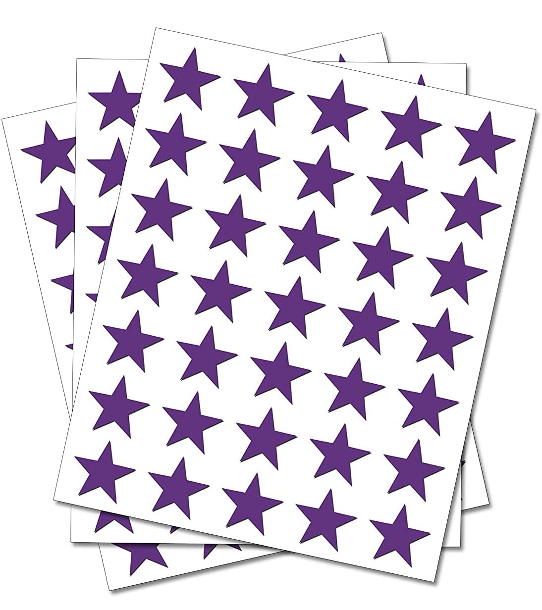 Party Decor Purple Set Of 100 - Star Merit Reward Stickers - Removable Self Adhesive Waterproof Durable Vinyl Label Sticker 15Mm Each For School, Preschool, Nursery & Home Activity By