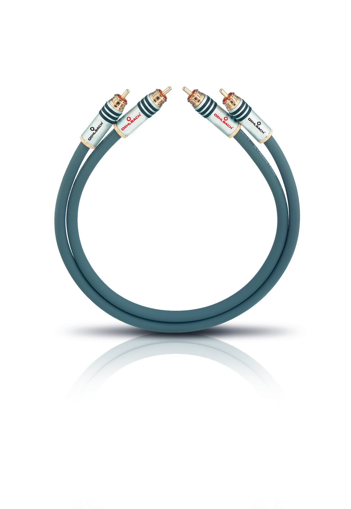 Oehlbach NF 14 - Set di cavi audio, 2 x 1,75 m, colore: grigio
