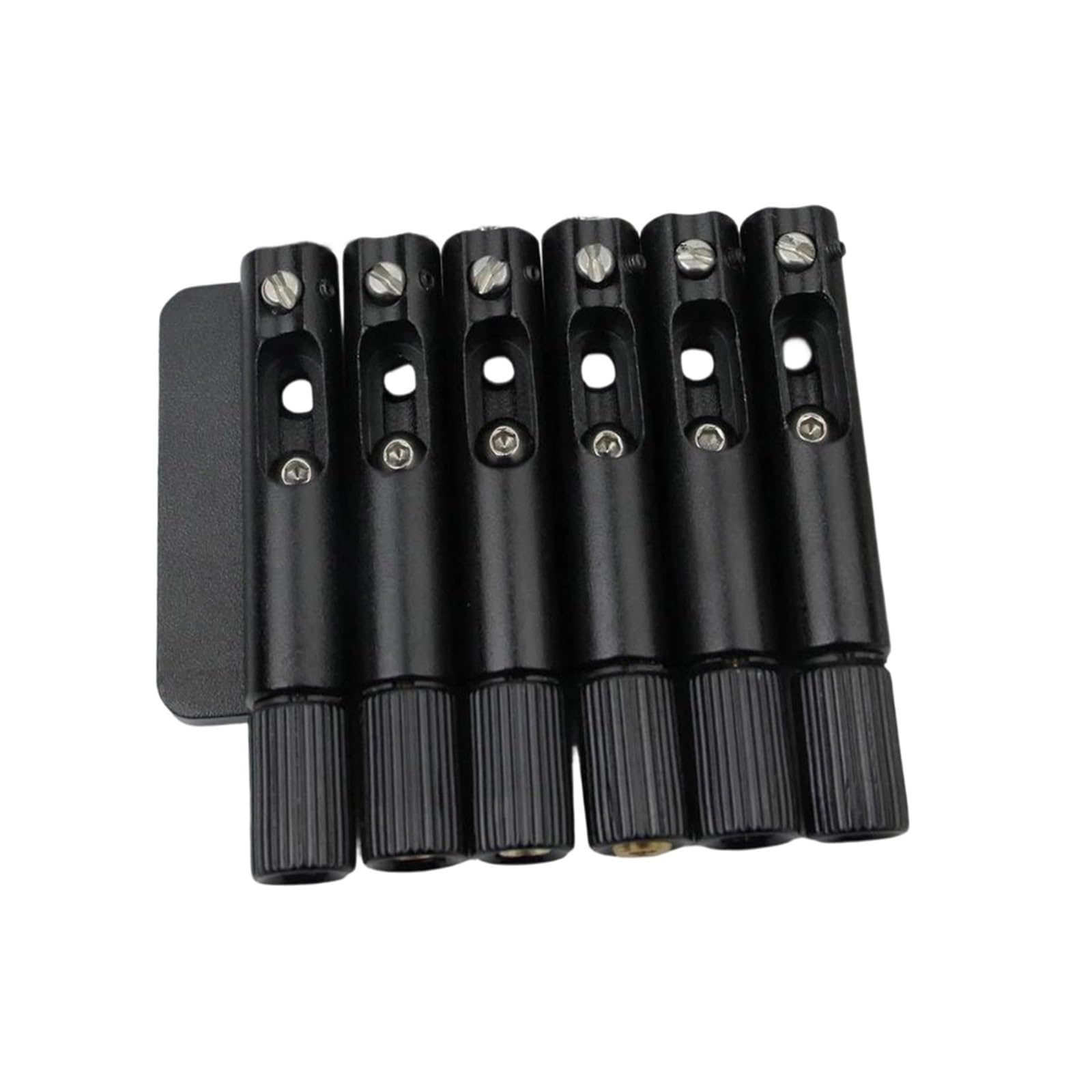Standard Mostek Gitarowy Pojedyncze Stałe Mostki Wentylatorów Do Bezgłowych Progów Gitary Elektrycznej 6 7/8 Strun(6 piece BK)
