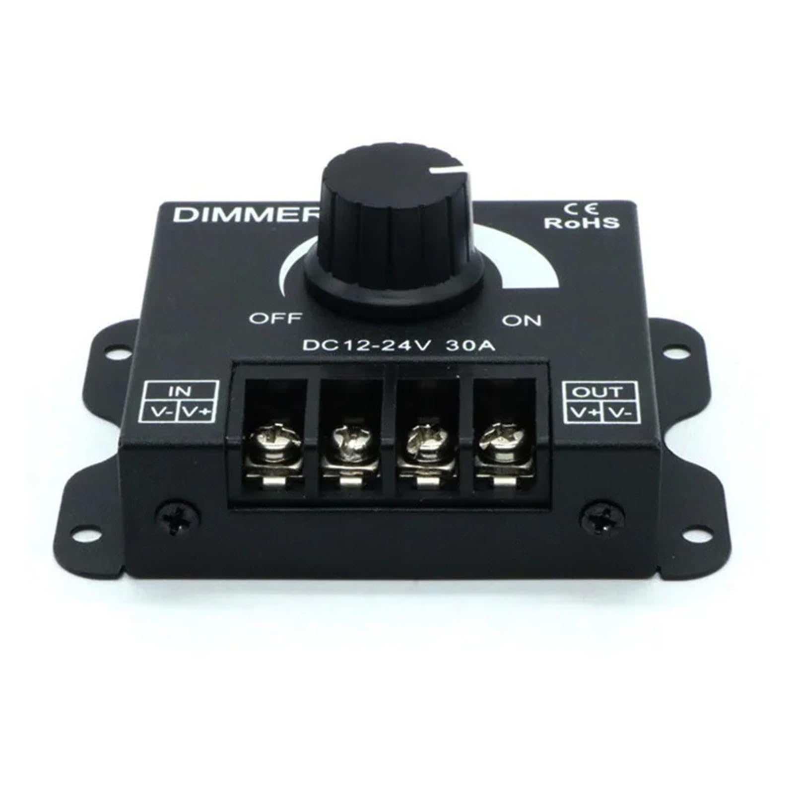1 szt. Ściemniacz LED Regulowana Jasność Sterownik Taśmy świetlne Monochromatyczny Regulator Mocy Światła 30A 90A DC 5V 12V 24V 1000W (Kolor: 12-24V 30A)
