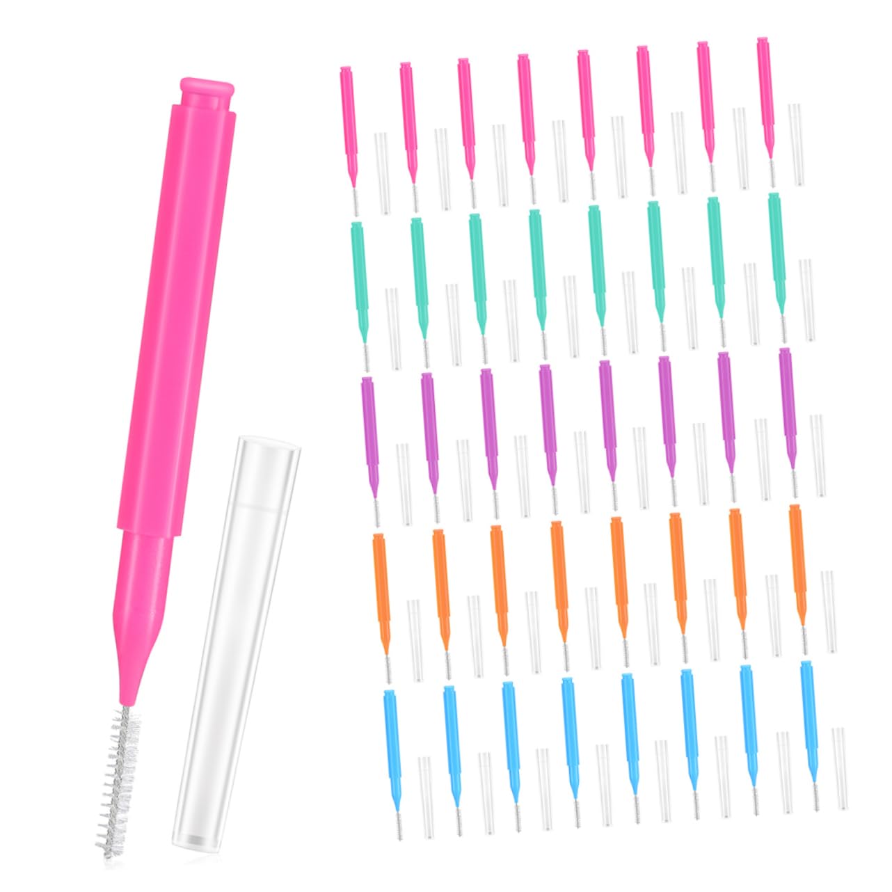 SOLUSTRE 250piezas Cepillos Interdentales De Limpieza Oral Efectiva y Difíciles Para Dentaduras y Brackets