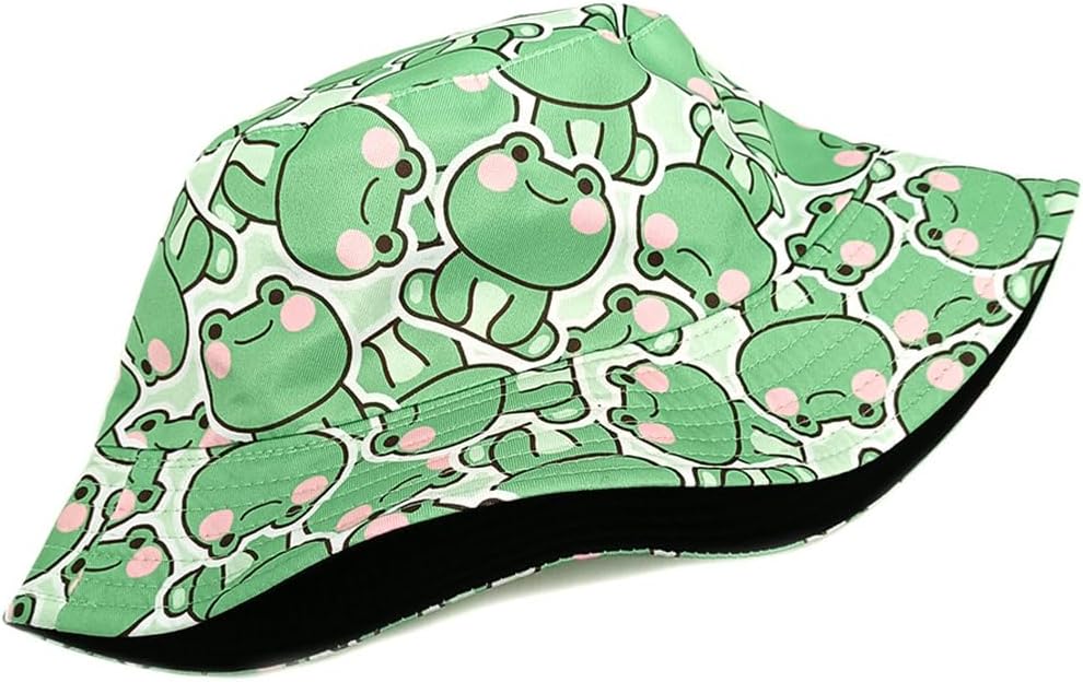 XYIYI Cute Frog Hat Funny Bucket Hat Beach Sun Hat Fisherman Cap for Women Teen Girls - Image 5